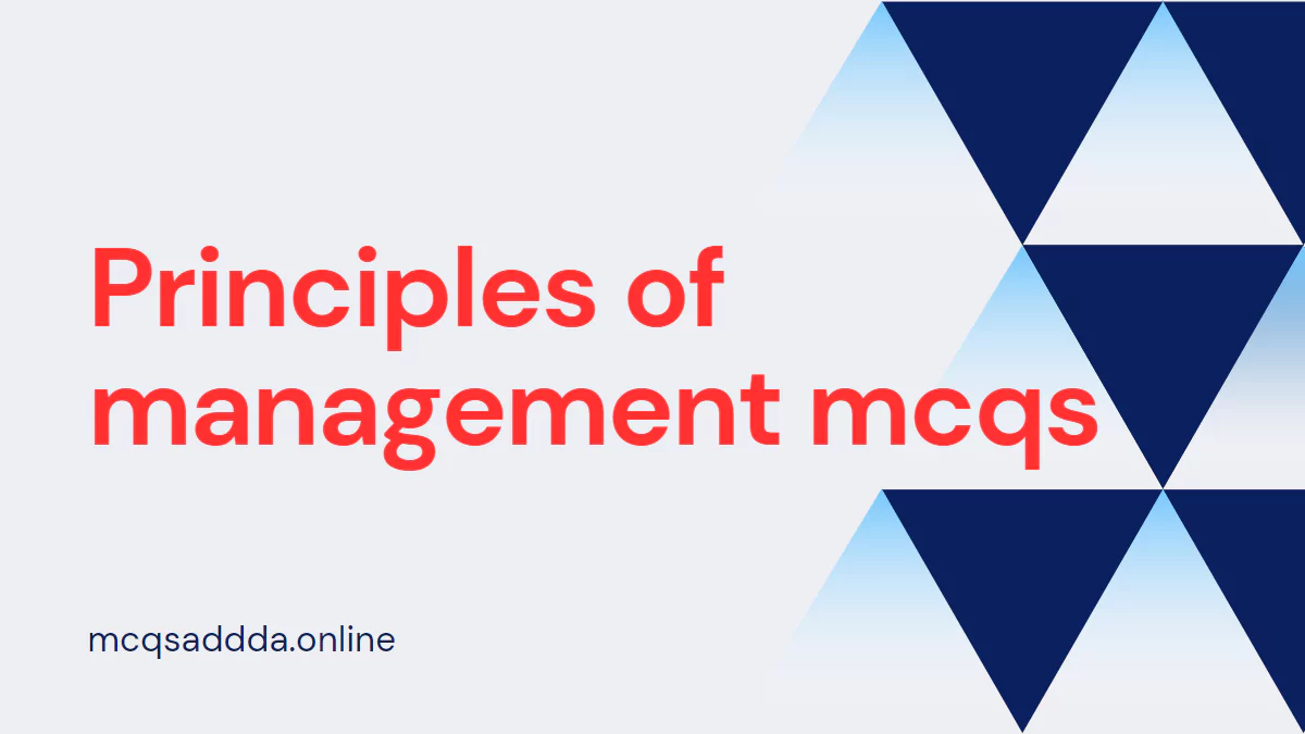 Principles of management mcqs