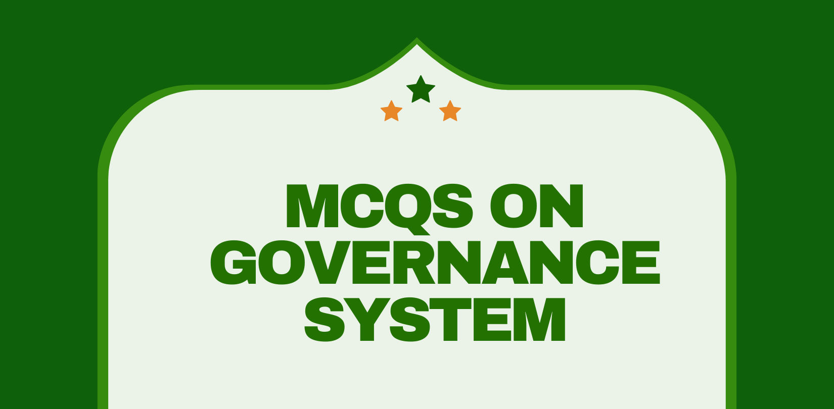 MCQs on Governance System