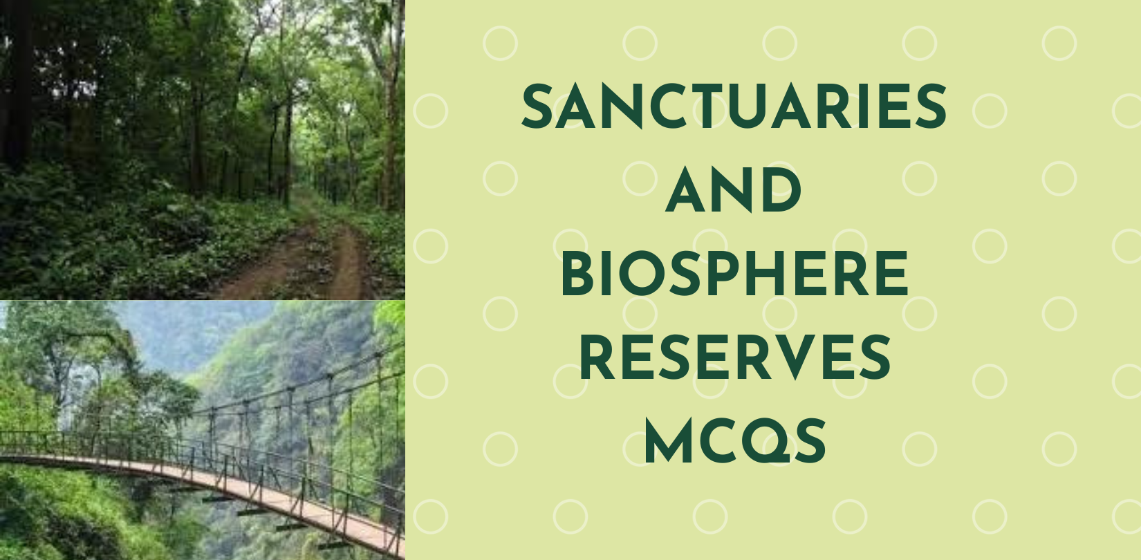 Sanctuaries and Biosphere Reserves MCQs